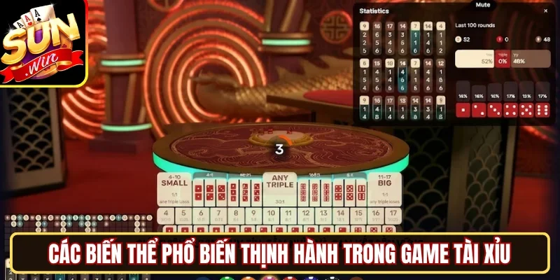 Các biến thể phổ biến thịnh hành trong game Tài Xỉu