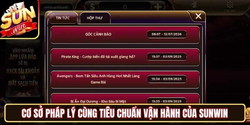 Cơ sở pháp lý cùng tiêu chuẩn vận hành của SUNWIN