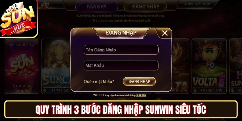 Quy trình 3 bước đăng nhập SUNWIN siêu tốc