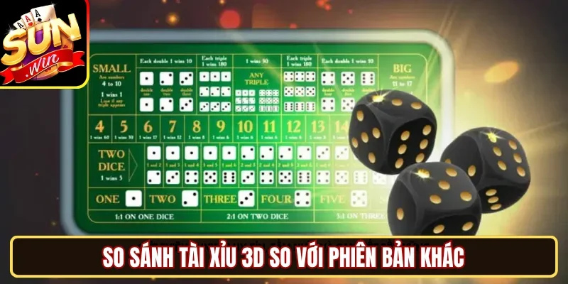 So sánh Tài Xỉu 3D so với phiên bản khác