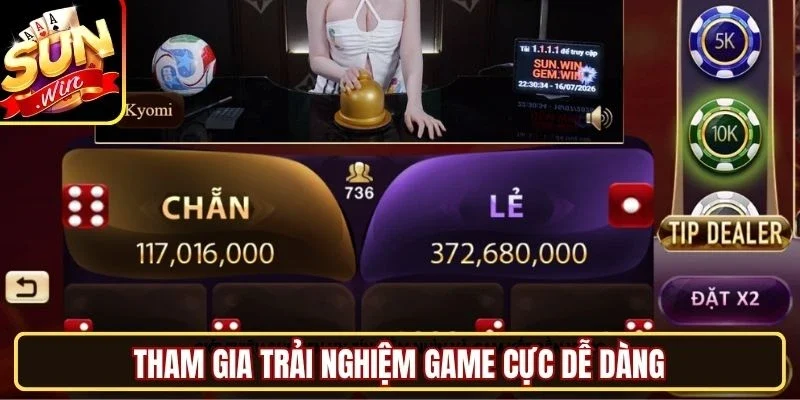 Tham gia trải nghiệm game cực dễ dàng