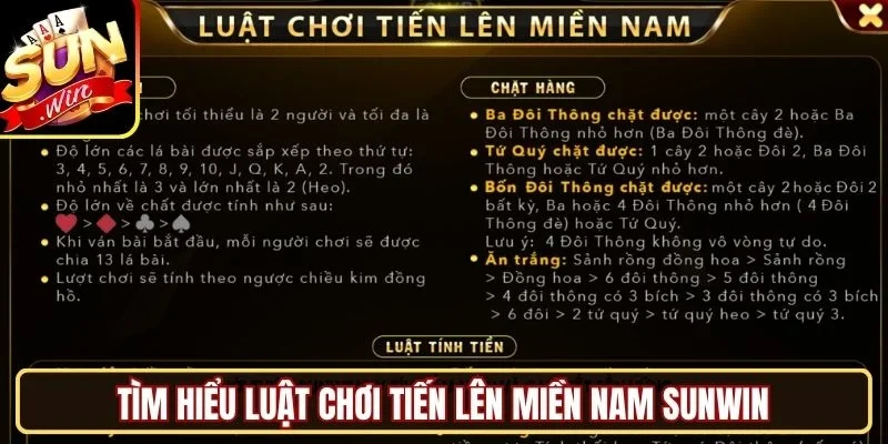 Tìm hiểu luật chơi tiến lên miền Nam Sunwin