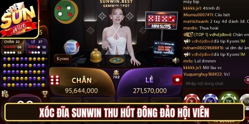 Xóc Đĩa Sunwin thu hút đông đảo hội viên